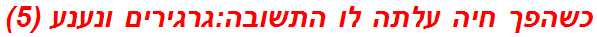 כשהפך חיה עלתה לו התשובה:גרגירים ונענע (5)
