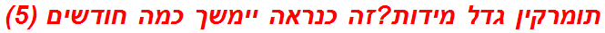תומרקין גדל מידות?זה כנראה יימשך כמה חודשים (5)