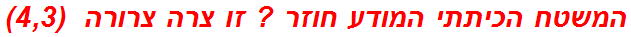 המשטח הכיתתי המודע חוזר ? זו צרה צרורה  (4,3)