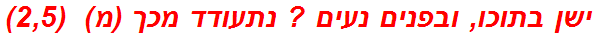 ישן בתוכו, ובפנים נעים ? נתעודד מכך (מ)  (2,5)