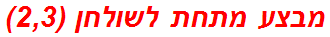 מבצע מתחת לשולחן (2,3)