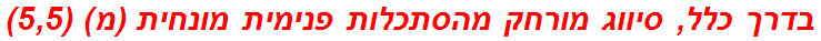 בדרך כלל, סיווג מורחק מהסתכלות פנימית מונחית (מ) (5,5)