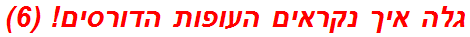 גלה איך נקראים העופות הדורסים! (6)