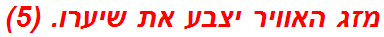 מזג האוויר יצבע את שיערו. (5)