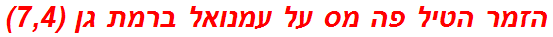 הזמר הטיל פה מס על עמנואל ברמת גן (7,4)