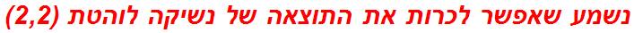נשמע שאפשר לכרות את התוצאה של נשיקה לוהטת (2,2)