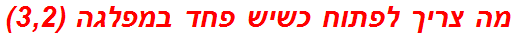 מה צריך לפתוח כשיש פחד במפלגה (3,2)