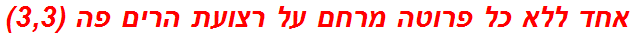 אחד ללא כל פרוטה מרחם על רצועת הרים פה (3,3)