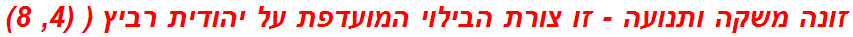 זונה משקה ותנועה - זו צורת הבילוי המועדפת על יהודית רביץ ( (4, 8)