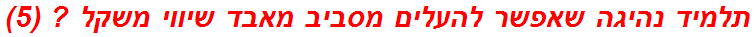 תלמיד נהיגה שאפשר להעלים מסביב מאבד שיווי משקל ? (5)
