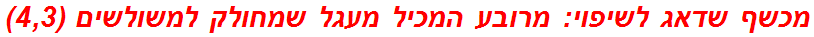 מכשף שדאג לשיפוי: מרובע המכיל מעגל שמחולק למשולשים (4,3)