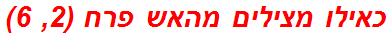 כאילו מצילים מהאש פרח (2, 6)