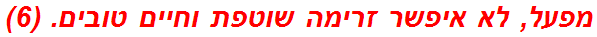 מפעל, לא איפשר זרימה שוטפת וחיים טובים. (6)