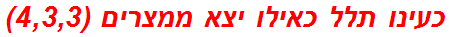 כעינו תלל כאילו יצא ממצרים (4,3,3)